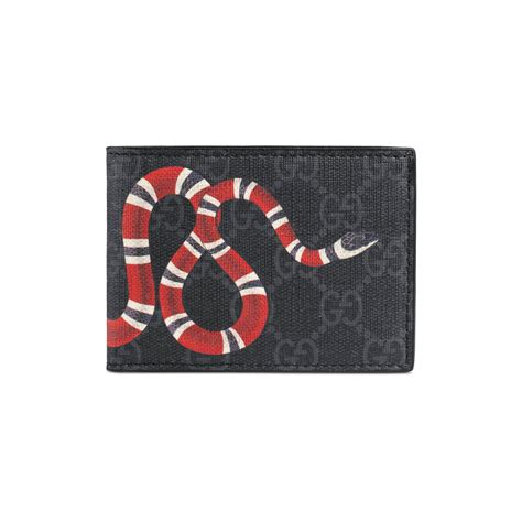 gucci wallet black snake|gucci snake wallet men's.